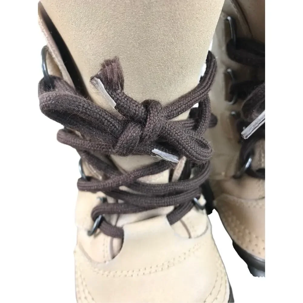 SOREL Kananaskis Winter Boots Women Sz 8 Beige/Black Wool Insole Snow Outdoor - Picture 9 of 14